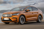 Skoda Enyaq 80X Coup&eacute; iV Sportline Coup&eacute; iV Todo terreno Naranja Phoenix Exterior Frontal-Lateral 5 puertas