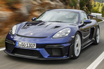 Porsche 718 Cayman GT4 RS Cayman GT4 RS con paquete opcional Weissach Coup&eacute; Azul Genti&aacute;n Metalizado Exterior Frontal-Lateral 3 puertas