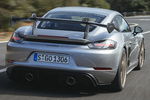 Porsche 718 Cayman GT4 RS Cayman GT4 RS con paquete opcional Weissach Coup&eacute; Plata GT Metalizado Exterior Posterior-Lateral 3 puertas
