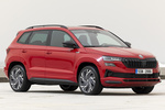 Skoda Karoq 2.0 TSI 140 kW (190 CV) DSG 4x4 Sportline Todo terreno Rojo Velvet Metalizado Exterior Lateral-Frontal 5 puertas