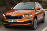 Skoda Karoq 2.0 TDI 110 kW (150 CV) DSG 4x4 Style Todo terreno Naranja Phoenix Exterior Frontal-Lateral 5 puertas