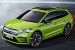 Skoda Enyaq RS iV RS iV Todo terreno Verde Mamba Exterior Frontal-Lateral 5 puertas