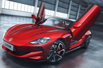 MG Cyberster Dual Motor GT Descapotable Rojo Diamante Exterior Frontal-Lateral 2 puertas