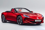 MG Cyberster Dual Motor GT Descapotable Rojo Diamante Exterior Lateral-Frontal 2 puertas