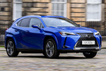 Lexus UX 300e Luxury e Todo terreno Azul Zafiro Exterior Lateral-Frontal 5 puertas