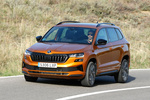 Skoda Karoq 1.5 TSI 110 kW (150 CV) DSG Sportline Todo terreno Naranja Phoenix Exterior Frontal-Lateral 5 puertas