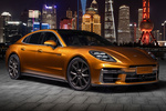 Porsche Panamera Turbo E-Hybrid Turbo E-Hybrid Turismo Madeira Gold Metallic Exterior Lateral-Frontal 5 puertas