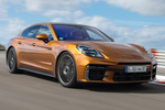 Porsche Panamera Turbo E-Hybrid Turbo E-Hybrid Turismo Madeira Gold Metallic Exterior Lateral-Frontal 5 puertas