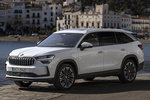 Skoda Kodiaq 1.5 TSI iV PHEV 204 CV DSG Design iV Todo terreno Blanco Luna Metalizado Exterior Frontal-Lateral 5 puertas