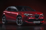 Alfa Romeo Junior Elettrica 175 kW (240 CV) Elettrica Veloce Todo terreno Rojo Brera con Techo Negro Exterior Lateral-Frontal 5 puertas