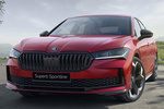 Skoda Superb Sportline Sportline Turismo Rojo Velvet Metalizado Exterior Frontal-Lateral 5 puertas