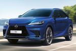 Lexus RX 500h (2025) F Sport 500h (2025) Todo terreno Azul El&eacute;ctrico Exterior Frontal-Lateral 5 puertas