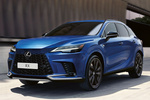 Lexus RX 500h (2025) F Sport 500h (2025) Todo terreno Azul El&eacute;ctrico Exterior Frontal-Lateral 5 puertas